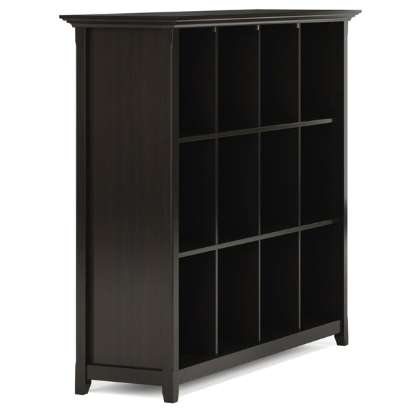 English Elm Amherst 12-Cube Storage Bookcase - Stylish Hickory Brown Solid Wood Organizer For Any Room B136P158349