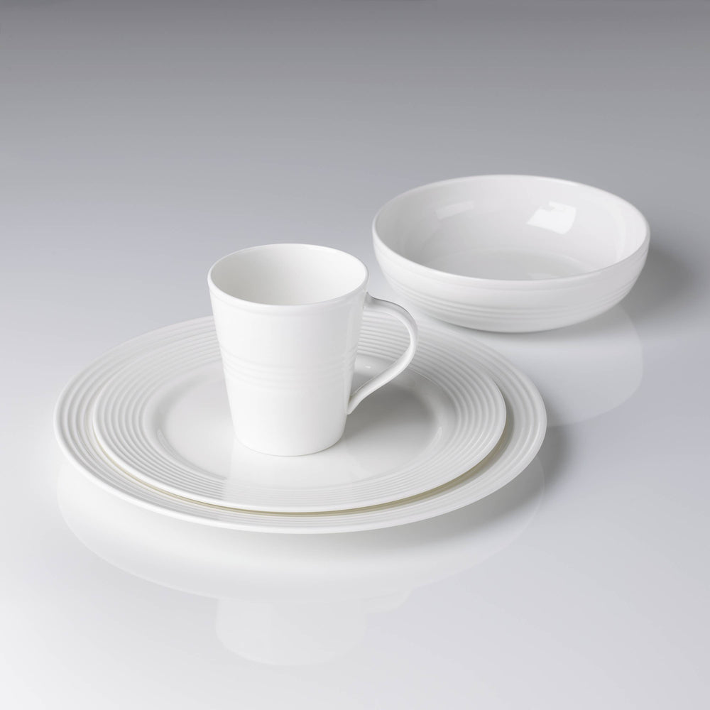 Lenox Tin Can Alley Seven Degree 4-Piece Place Setting White, WHITE PORCELAIN 6386981