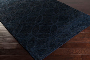 Surya Papyrus Handmade 2' X 3' Wool And Jute Rug – Luxurious Texture, Durable, And Perfect For Your Home! Dark Blue Wool,Jute Ppy4906-23