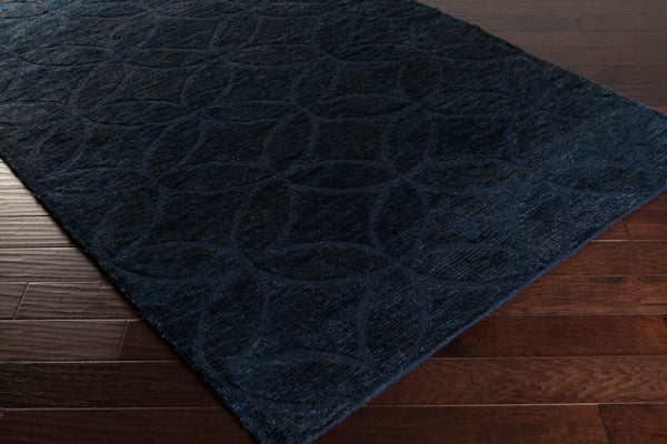 Surya Papyrus Handmade 2' X 3' Wool And Jute Rug – Luxurious Texture, Durable, And Perfect For Your Home! Dark Blue Wool,Jute Ppy4906-23