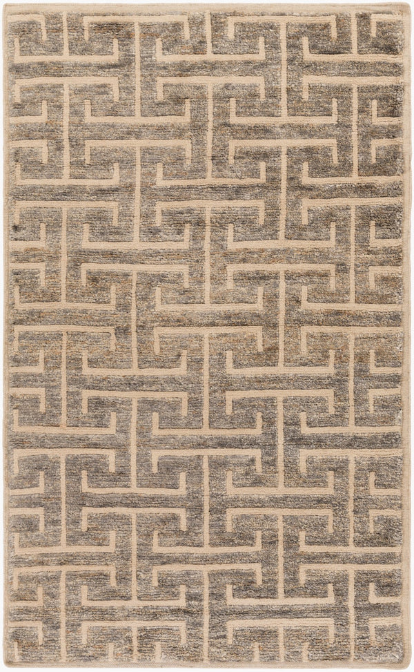 Surya Papyrus Handmade 2' X 3' Wool And Jute Rug – Luxurious Texture, Durable, And Perfect For Your Home! Pale Blue Wool,Jute Ppy4907-23