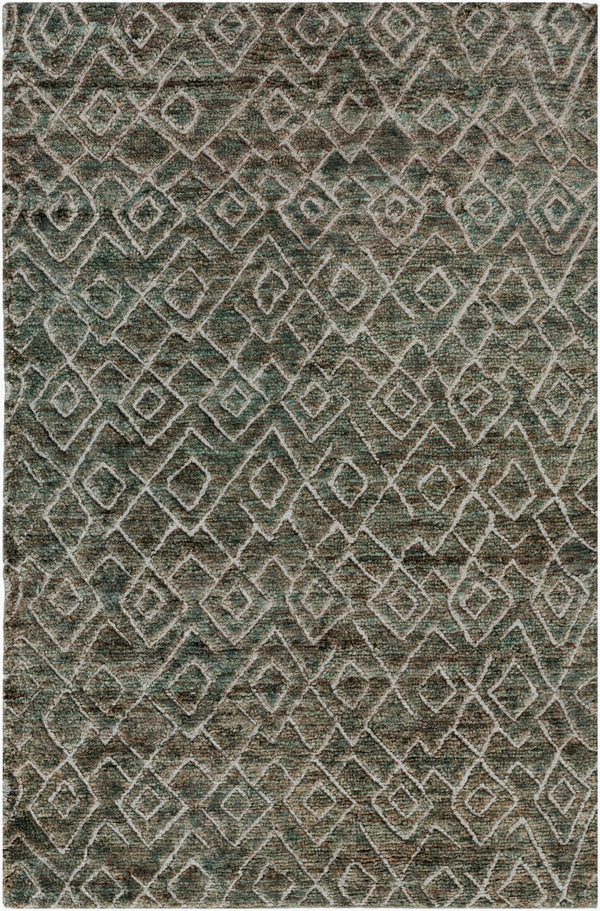 Surya Papyrus Handmade 2' X 3' Wool And Jute Rug – Luxurious Texture, Durable, And Perfect For Your Home! Dark Green Jute,Wool Ppy4909-58