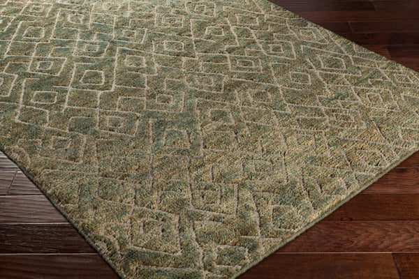 Surya Papyrus Handmade 2' X 3' Wool And Jute Rug – Luxurious Texture, Durable, And Perfect For Your Home! Dark Green Jute,Wool Ppy4909-23