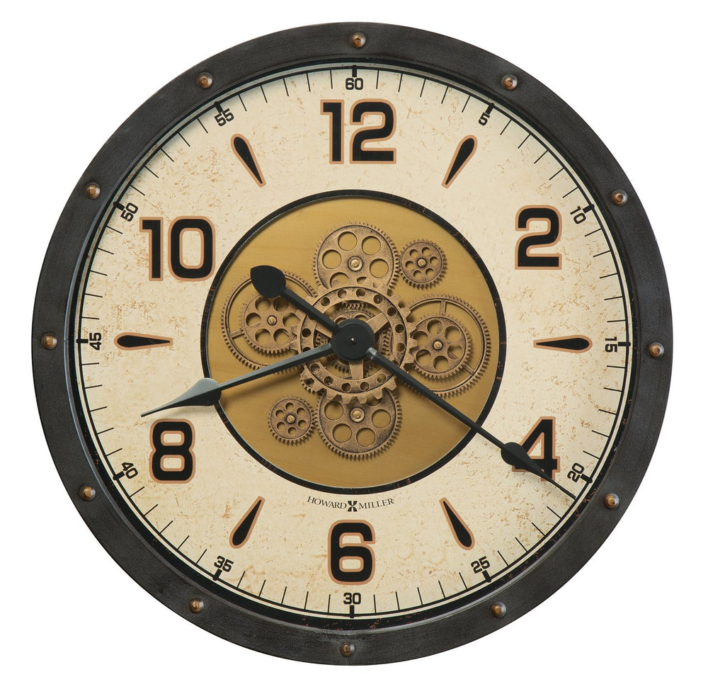 Hekman Furniture 625787 Garth Wall Clock - Vintage Charm Meets Modern Elegance With Antique Brass Accents & Gears  Garth Wall Clock 625787