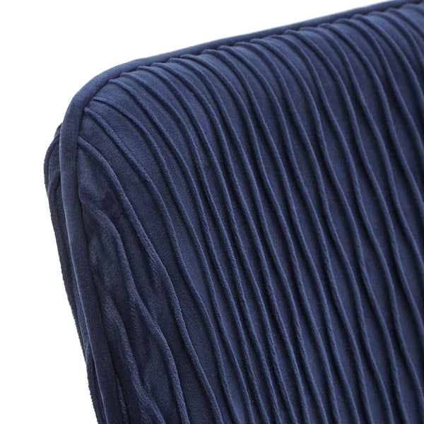 Homelegance By Top-Line Caspian Velvet Ripple Pattern Office Chair Blue Velvet