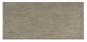 Hooker Furniture Linville Adjustable Norwood Friendship Table In Mink Oak Veneer With Antique Pewter Bands, Expandable 6150-75206-85