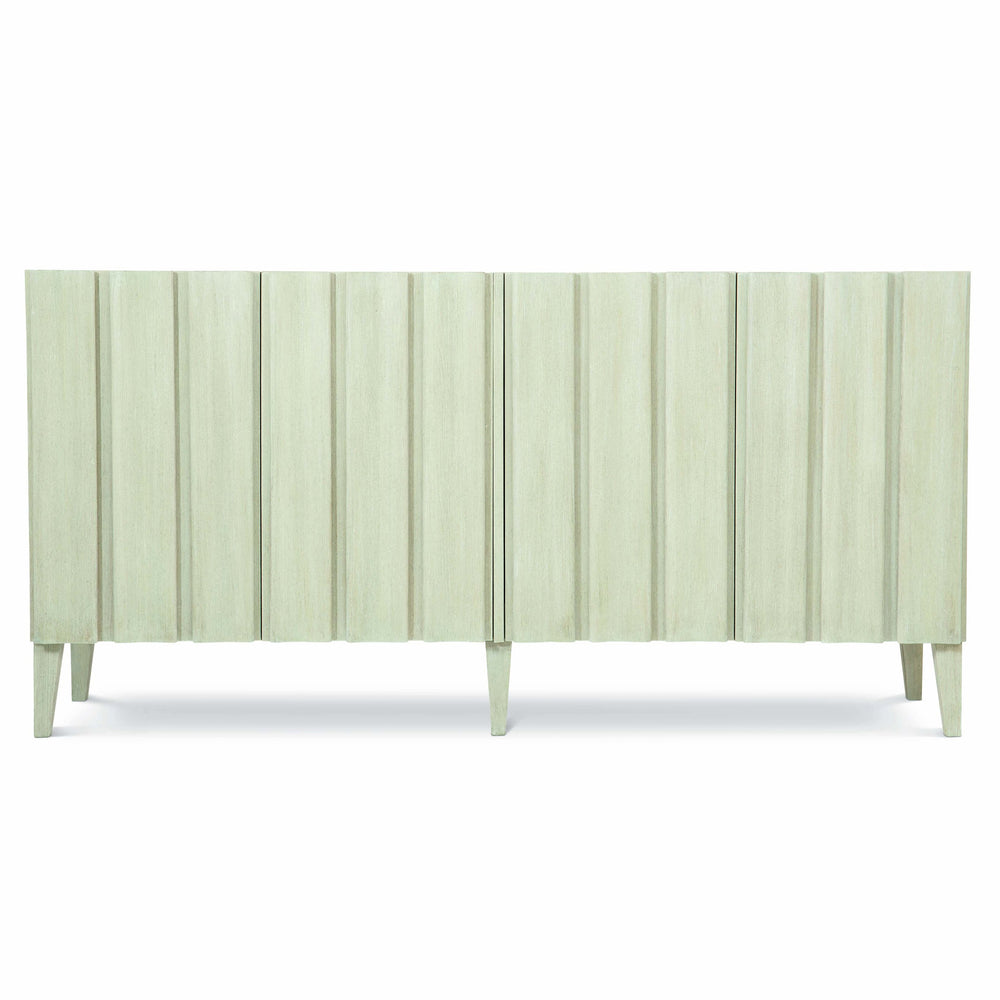 Bernhardt Bernhardt East Hampton Cerused Linen Entertainment Console With Wine Storage, Ventilation, Modern Flair 395860