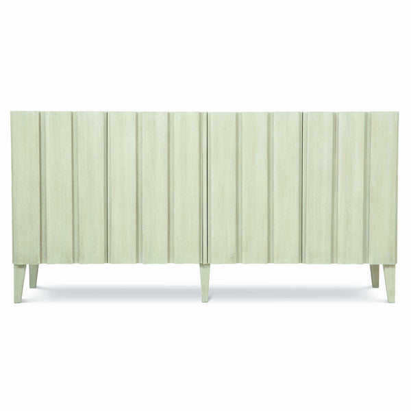 Bernhardt Bernhardt East Hampton Cerused Linen Entertainment Console With Wine Storage, Ventilation, Modern Flair 395860