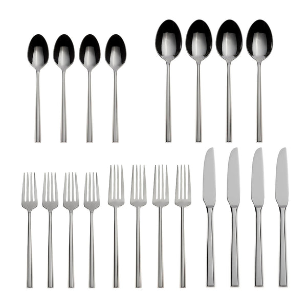 Lenox Oneida Diameter 20 Piece Fine Flatware Set, Service for 4 Metallic, STAINLESS METAL F017020AA