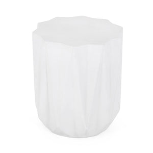 English Elm Outdoor Handcrafted Concrete Accent Table with Star Top and Sculptural Faceted Pedestal 73450.00