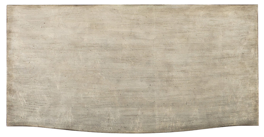 Hooker Furniture Sanctuary Gemme Two Drawer Nightstand With Eglomise Back, Cedar & Felt Liners, Built-In Power (Platinum) 5875-90015-95