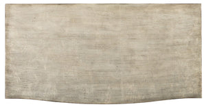 Hooker Furniture Sanctuary Gemme Two Drawer Nightstand With Eglomise Back, Cedar & Felt Liners, Built-In Power (Platinum) 5875-90015-95