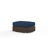 Montecito Ottoman in Spectrum Indigo w/ Self Welt SW2501-OTT-48080 Sunset West