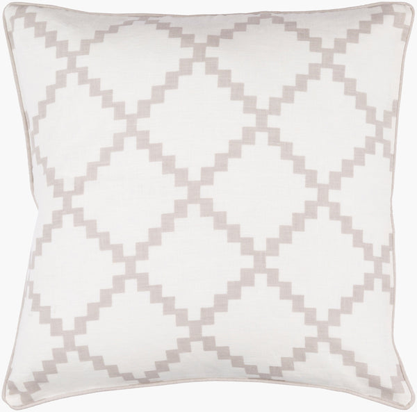 Surya Parsons 18"L X 18"W Accent Pillow - Chic Indian Linen Design For Modern Home Decor & Comfort Taupe Linen Pr002-1818d