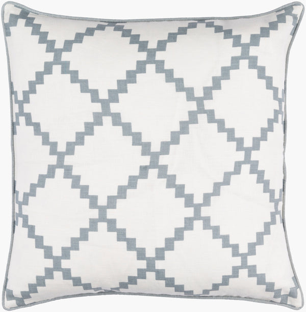 Surya Parsons 18"L X 18"W Accent Pillow - Chic Indian Linen Design For Modern Home Decor & Comfort Blue Linen Pr003-1818