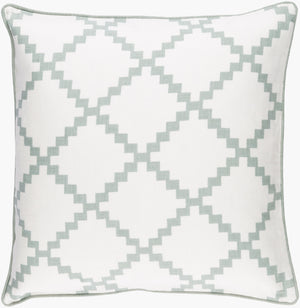 Surya Parsons 18"L X 18"W Accent Pillow - Chic Indian Linen Design For Modern Home Decor & Comfort Light Sage Linen Pr004-2020d