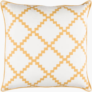 Surya Parsons 18"L X 18"W Accent Pillow - Chic Indian Linen Design For Modern Home Decor & Comfort Mustard Linen Pr007-2020p