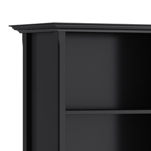 English Elm Amherst 30-Inch Solid Wood Bookcase - Stylish 5-Shelf Storage In Durable Black Finish For Any Room B136P158326