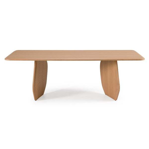 VIG Furniture Prado Modern White Oak Dining Table — Seats 6, Solid & Veneer Construction, Sleek Rectangular Design For Entertaining VGOD-LZ-403DT