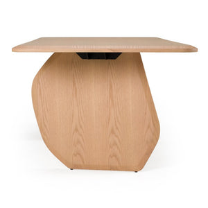 VIG Furniture Prado Modern White Oak Dining Table — Seats 6, Solid & Veneer Construction, Sleek Rectangular Design For Entertaining VGOD-LZ-403DT