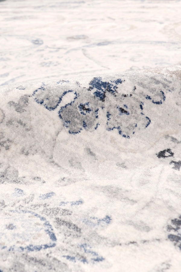 Pasargad Home Fantasia Collection 6' x 6' Machine-Made Area Rug - Luxurious Ivory Design for Any Room