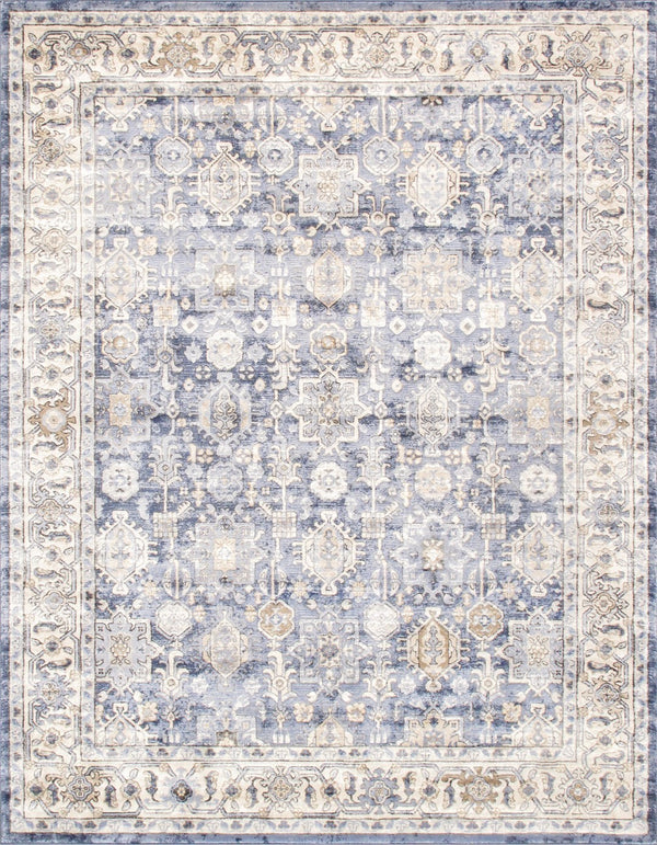 Pasargad Home Majestic Blue/Ivory Area Rug – 5' X 7' – Luxurious Power-loomed Design For Any Room   Prc-1022bi 5x7
