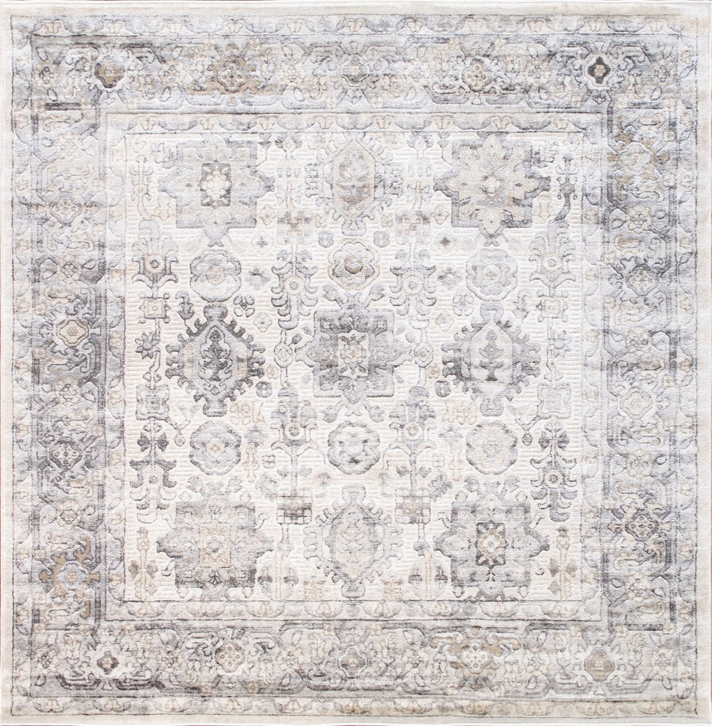 Pasargad Home Majestic Collection 6' x 6' Polypropylene Area Rug - Luxurious, Durable & Stylish
