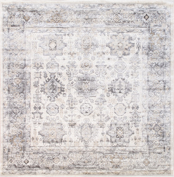 Pasargad Home Majestic Collection 6' x 6' Polypropylene Area Rug - Luxurious, Durable & Stylish
