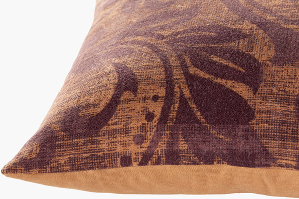 Surya Porcha 16"L X 24"W Luxurious Cotton Lumbar Pillow - Unique Textured Accent For Any Room Decor Mauve Cotton,Cotton Prc003-1624d