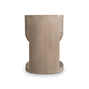 Bernhardt Bernhardt Loggia Nightstand With Soft-Close Drawer, Wire-Brushed Oak Aria Finish & Usb Charging 345230