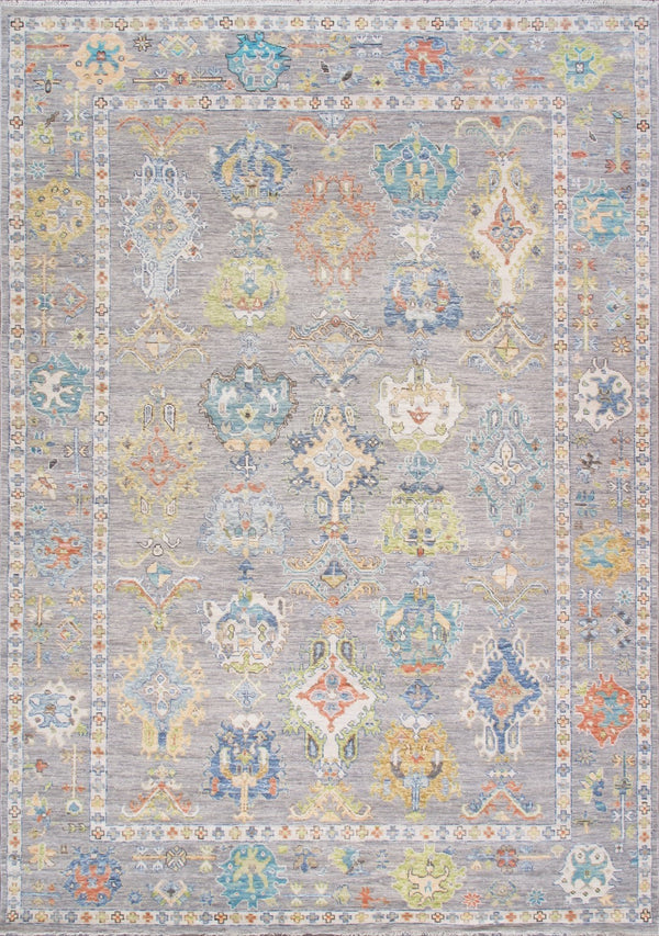 Pasargad Home Oushak Hand-knotted Wool Area Rug: Timeless Floral Elegance For Any Room Decor   Pre-10031 10x14