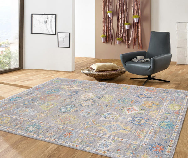 Pasargad Home Oushak Hand-knotted Wool Area Rug: Timeless Floral Elegance For Any Room Decor   Pre-10031 10x14