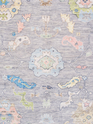 Pasargad Home Oushak Hand-knotted Wool Area Rug: Timeless Floral Elegance For Any Room Decor   Pre-10098 9x12