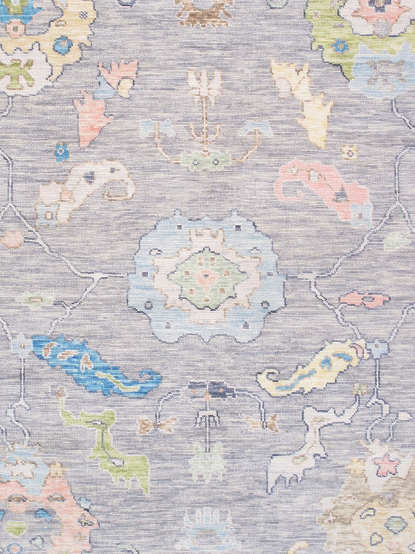 Pasargad Home Oushak Hand-knotted Wool Area Rug: Timeless Floral Elegance For Any Room Decor   Pre-10098 9x12