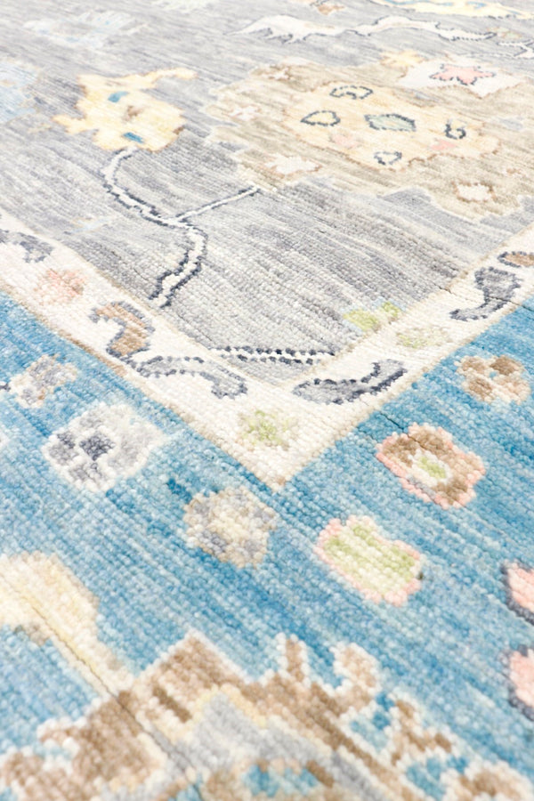 Pasargad Home Oushak Hand-knotted Wool Area Rug: Timeless Floral Elegance For Any Room Decor   Pre-10098 9x12