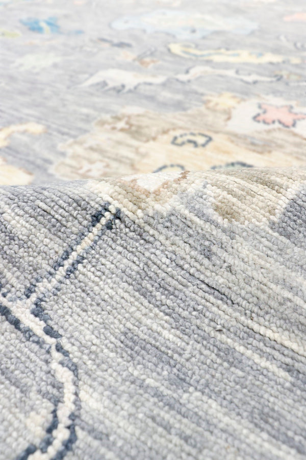 Pasargad Home Oushak Hand-knotted Wool Area Rug: Timeless Floral Elegance For Any Room Decor   Pre-10098 9x12