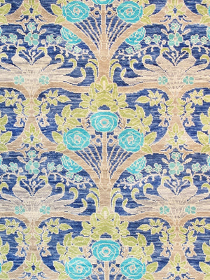 Pasargad Home Oushak Hand-knotted Wool Area Rug - Elegant Floral Design, 7'11" X 9'9" For Timeless Style   Pre-13 8x10