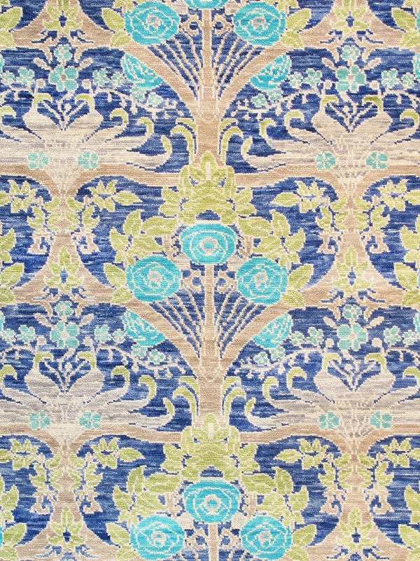 Pasargad Home Oushak Hand-knotted Wool Area Rug - Elegant Floral Design, 7'11" X 9'9" For Timeless Style   Pre-13 8x10