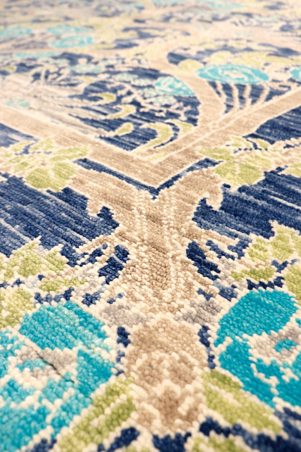 Pasargad Home Oushak Hand-knotted Wool Area Rug - Elegant Floral Design, 7'11" X 9'9" For Timeless Style   Pre-13 8x10