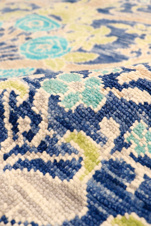 Pasargad Home Oushak Hand-knotted Wool Area Rug - Elegant Floral Design, 7'11" X 9'9" For Timeless Style   Pre-13 8x10