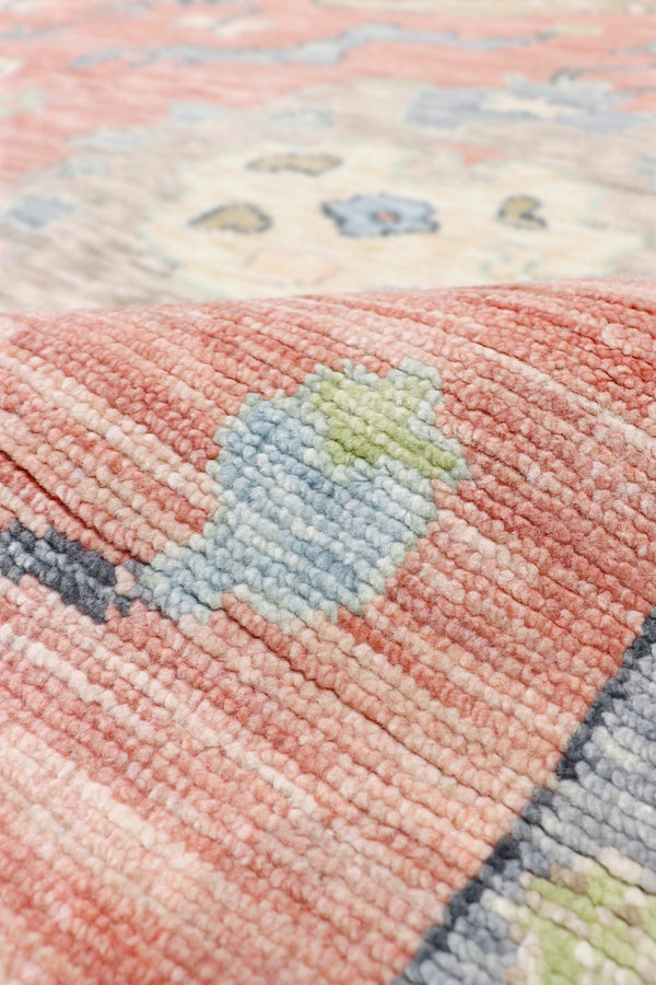 Pasargad Home Oushak Hand-knotted Wool Area Rug: Timeless Floral Elegance For Any Room Decor   Pre-9321 10x14