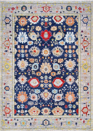 Pasargad Home Oushak Hand-knotted Wool Area Rug: Timeless Floral Elegance For Any Room Decor   Pre-9744 10x14