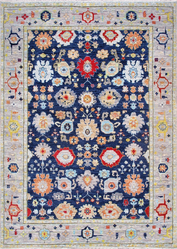Pasargad Home Oushak Hand-knotted Wool Area Rug: Timeless Floral Elegance For Any Room Decor   Pre-9744 10x14