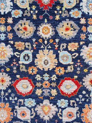 Pasargad Home Oushak Hand-knotted Wool Area Rug: Timeless Floral Elegance For Any Room Decor   Pre-9744 10x14
