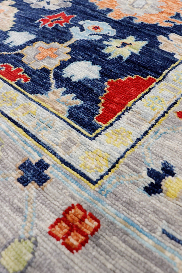 Pasargad Home Oushak Hand-knotted Wool Area Rug: Timeless Floral Elegance For Any Room Decor   Pre-9744 10x14