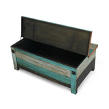 Christopher Knight Home® - Noble House - Combes Boho Handmade Distressed Mango Wood Storage Coffee Table