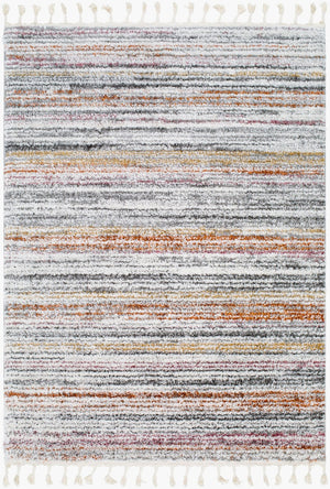 Livabliss Polaris Bohemian Global Area Rug Machine Woven Polyester Plush Pile with Fringe Trim PRI2301-9212