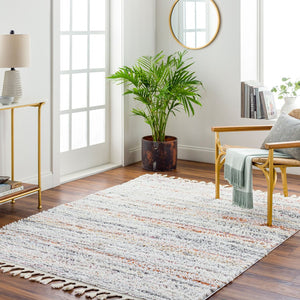 Livabliss Polaris Bohemian Global Area Rug Machine Woven Polyester Plush Pile with Fringe Trim PRI2301-9212