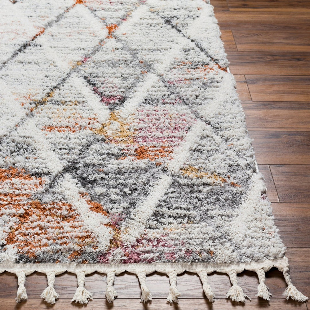 Livabliss Polaris Geometric Global Area Rug Machine Woven Polyester with Fringe for Living Rooms PRI2303-9212