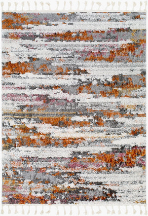 Livabliss Polaris Global Bohemian Area Rug Plush Polyester Pile Fringe Accent for Living Room PRI2305-527